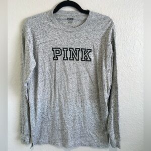 PINK Victoria's Secret Gray Long Sleeve Tee XS